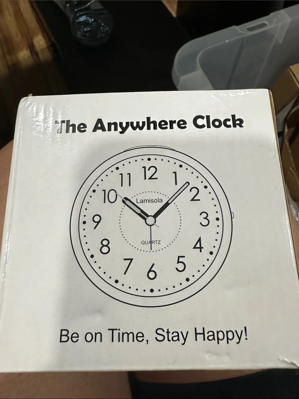 Isola Silver and White Quartz Wall Clock NWT